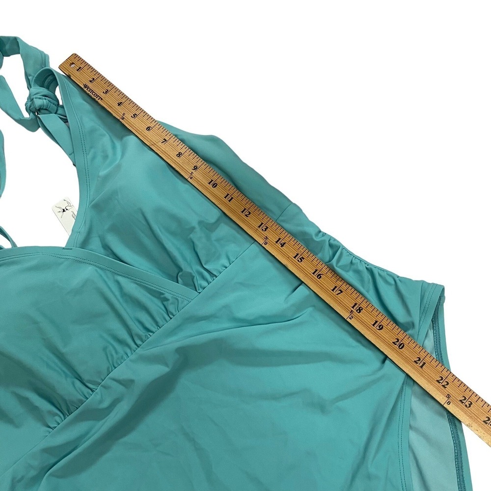 CUPSHE Woman's Sz 2X Teal Blue Cut Out One Piece Swimsuit Padded - Picture 8 of 9